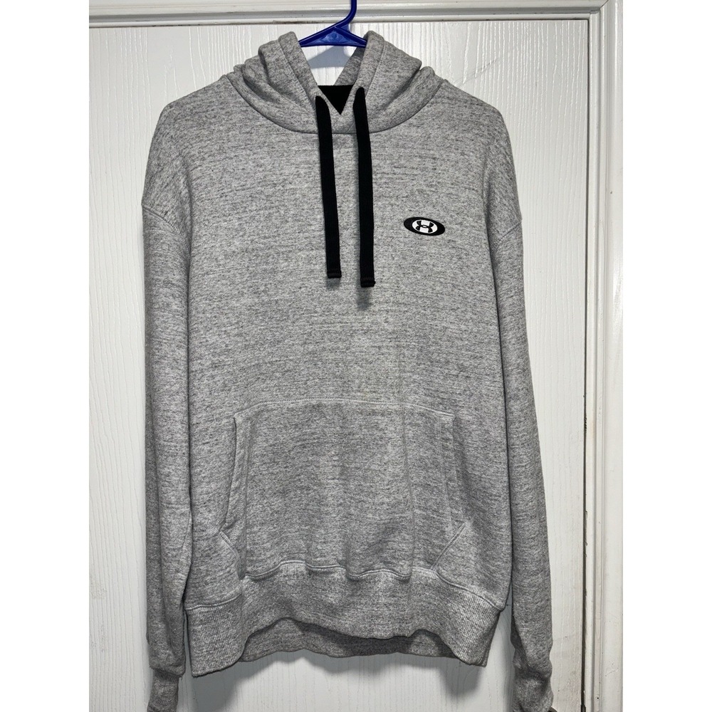 Under Armour Heathered Gray‎ Long-Sleeve Pullover Athletic Hoodie Men's Medium